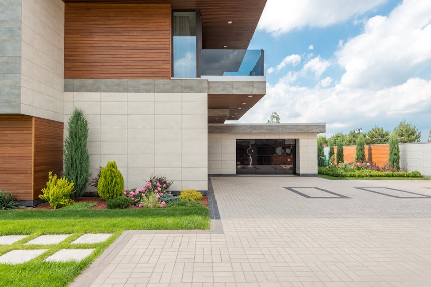 New concrete driveway on a Clovis home